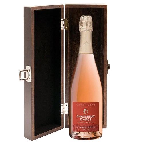 Chassenay d'Arce Cuvee Rose Champagne 75cl in Elm Wood Gift Box